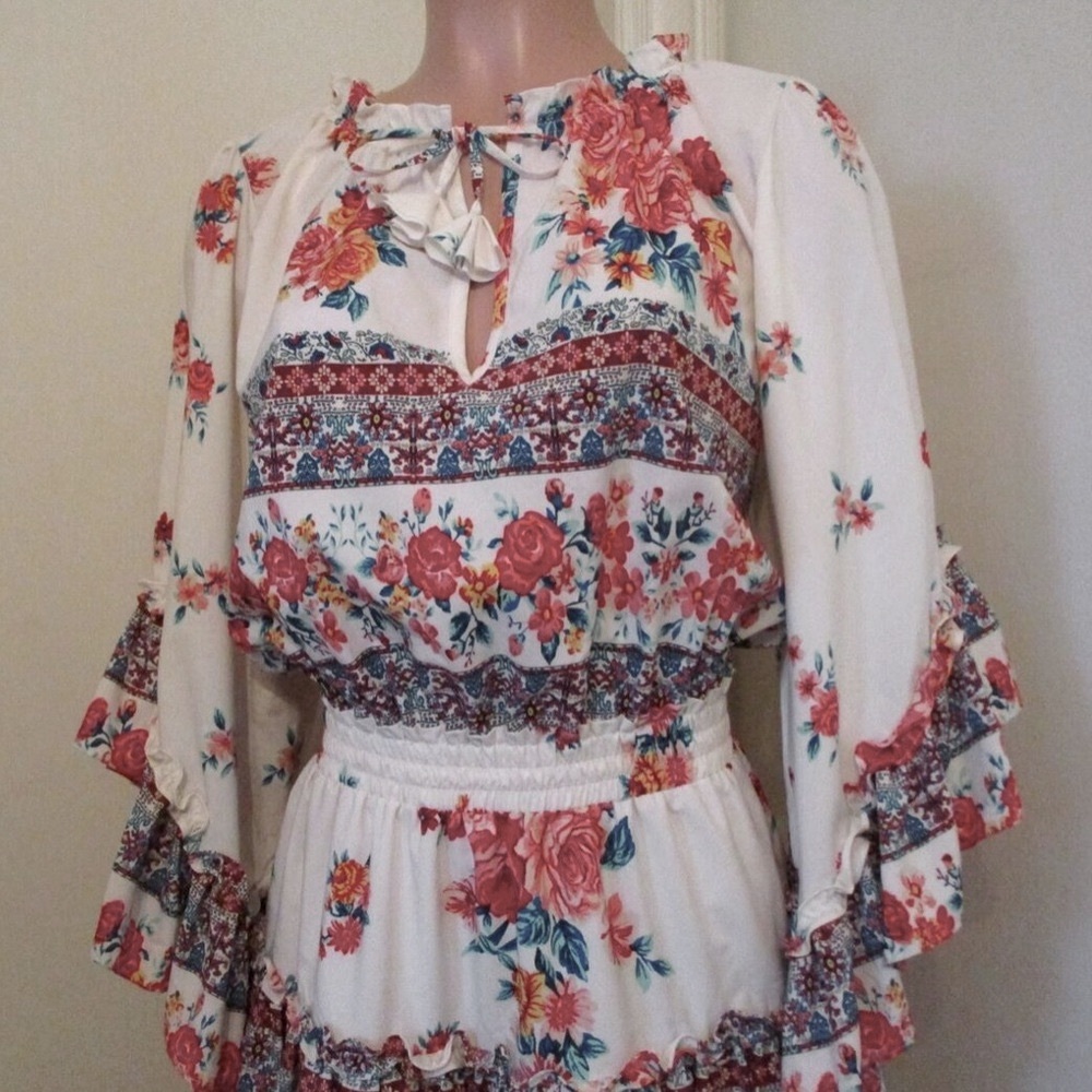 MISA Los Angeles Ximena Ruffled Floral Print Mini - Picture 4 of 11